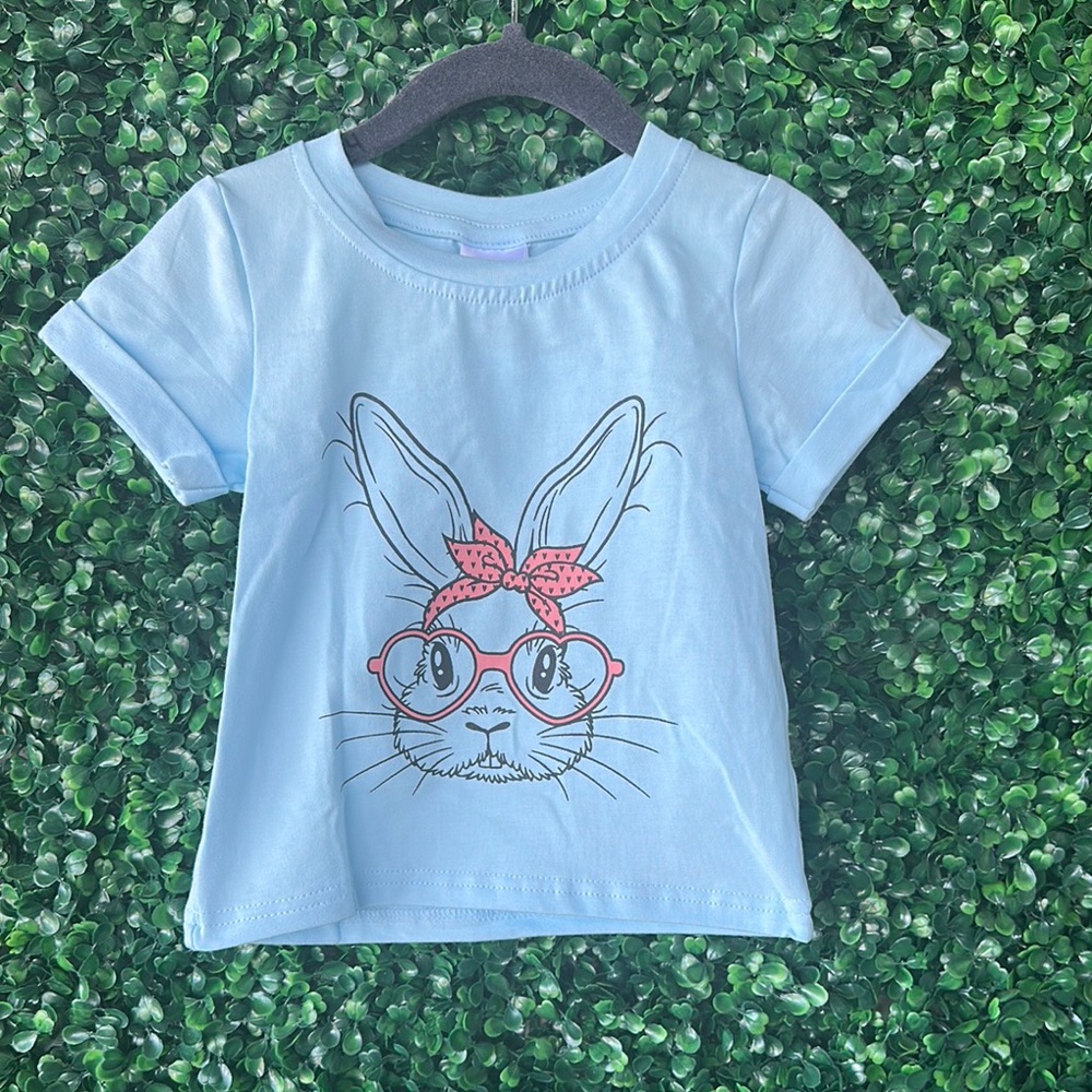 Blue Bunny Graphic Kids T-Shirt